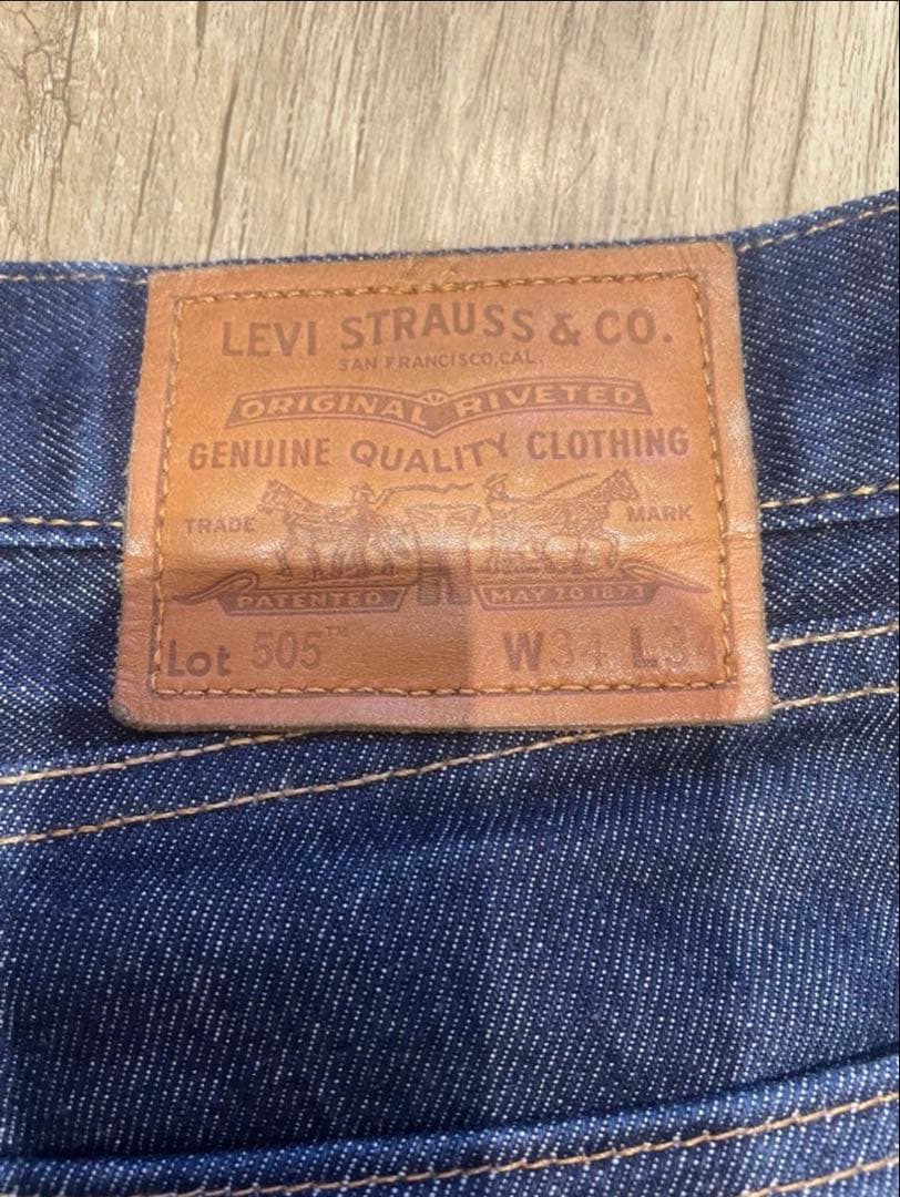 LEVI 505 インディゴブルーデニム BIG E W34L34 セルビッチ