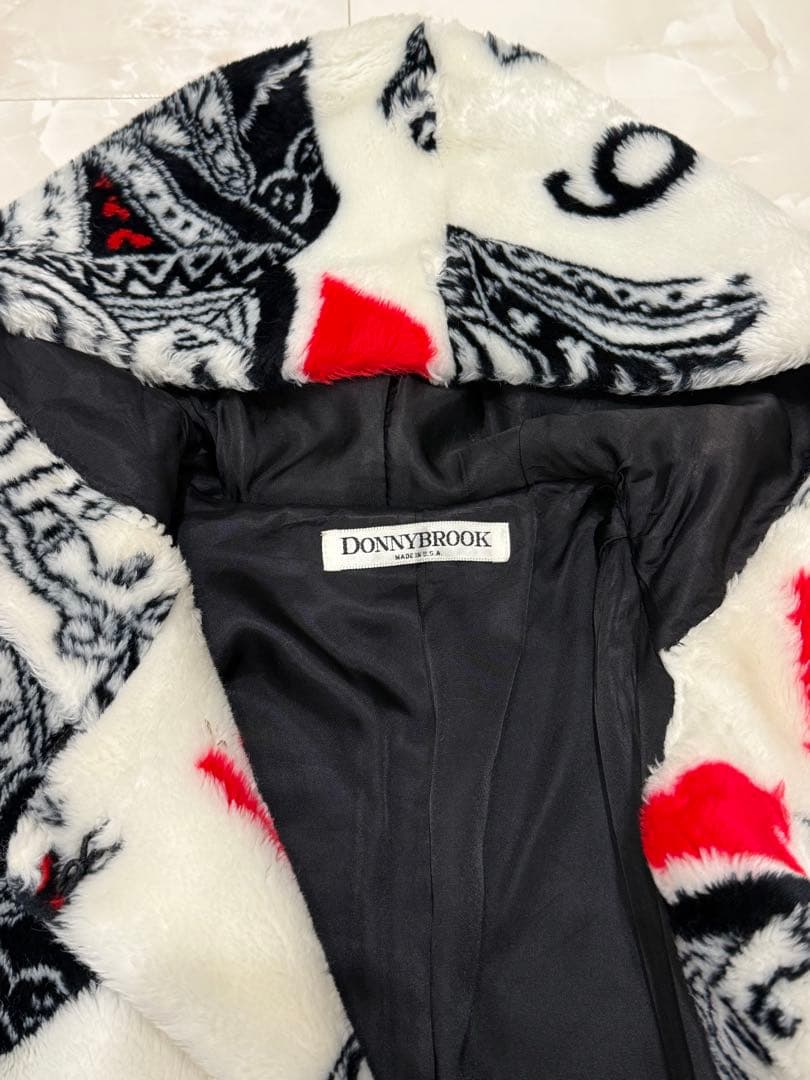 【希少】DONNYBROOK USA製 ファーコート 総柄