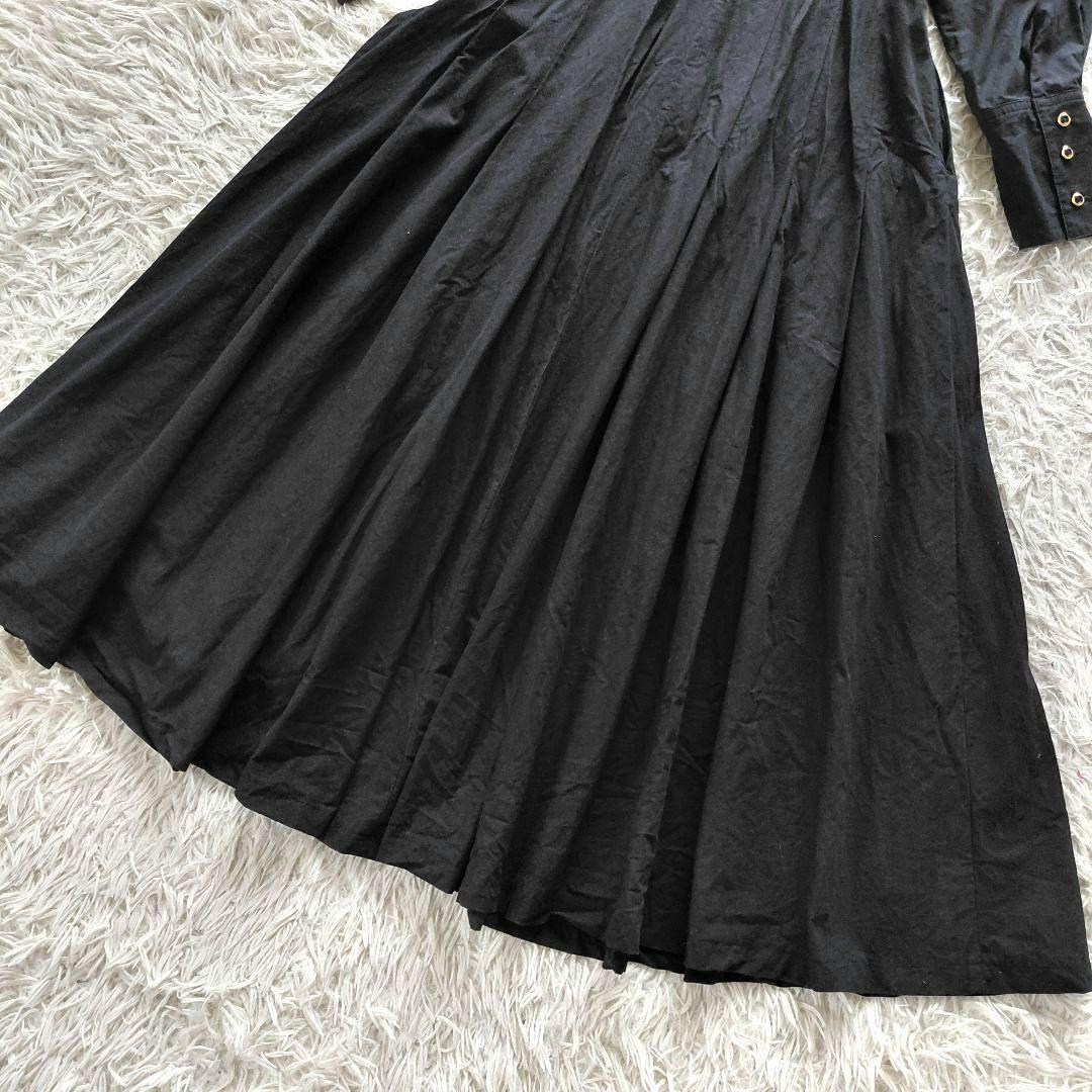 foufou THE DRESS 金ボタン Aライン プリーツ シャツワンピース