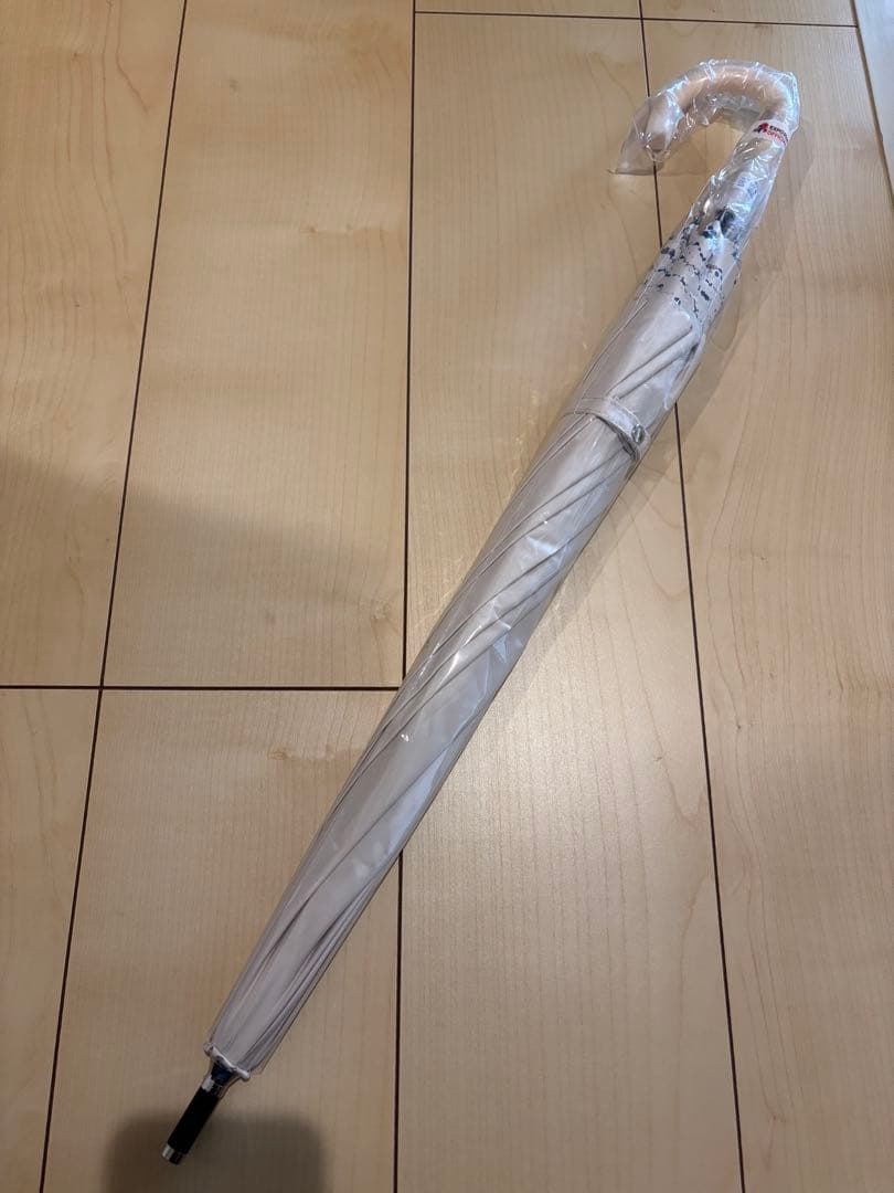 限定値引！ミャクミャクUVカット長傘 リバティ柄　花柄晴雨兼用 ベージュ　ピンク