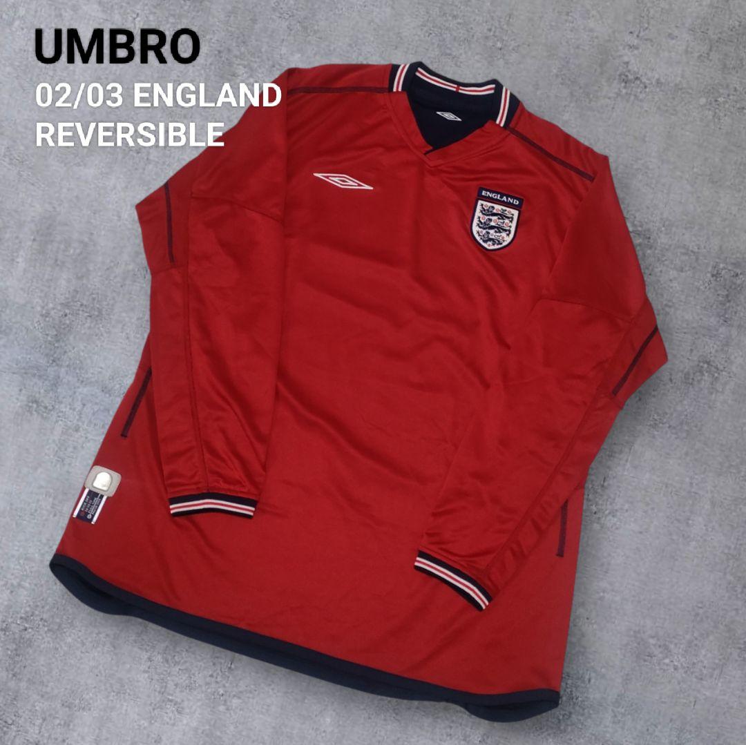 希少 長袖 リバーシブル UMBRO アンブロ イングランド代表 赤 紺 L