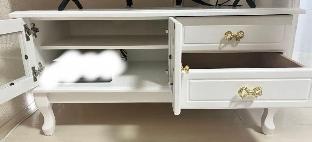 【値下げ！出品12/11まで】テレビ台ローボード姫系ロマンチックリボン型