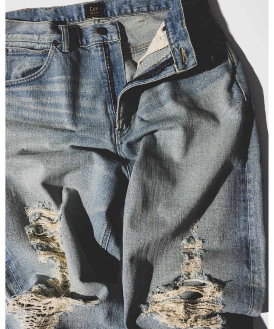 beams 別注　Lee / 101 クラッシュ デニムパンツ