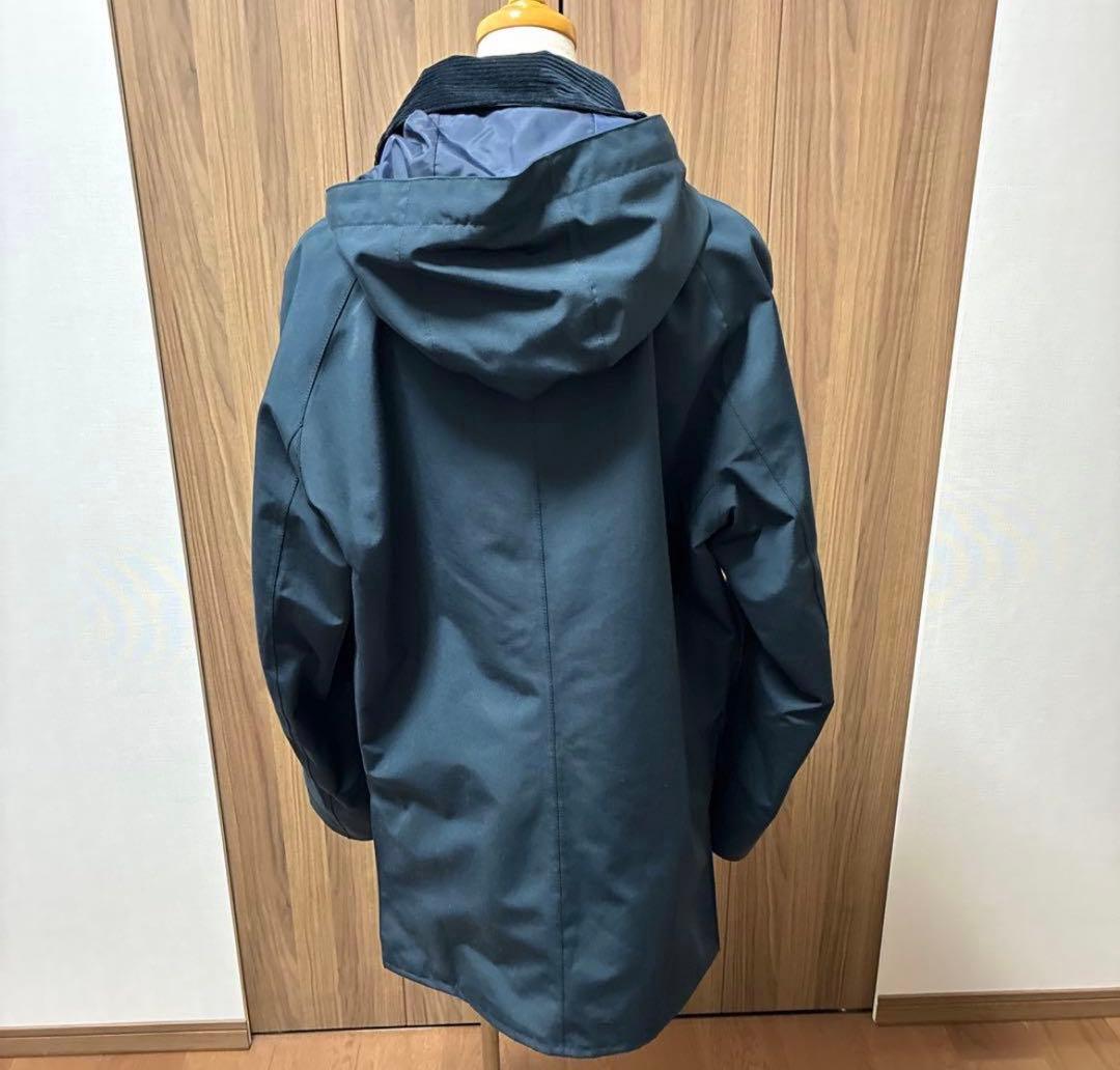 美品　Barbour ダークネイビーコーデュロイ襟 ジャケット