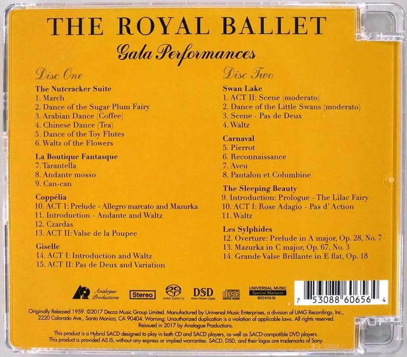 (2 Hybrid SACD) アンセルメ / ザ・ロイヤル・バレエ～ 輸入盤