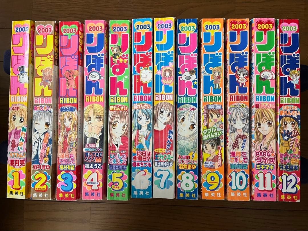激レアりぼん2003年1～12月号まとめ