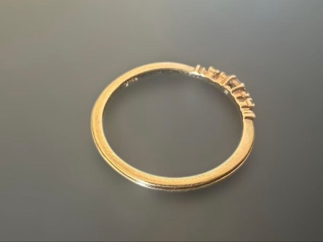 agete K10リング　♯9号　0.04ct