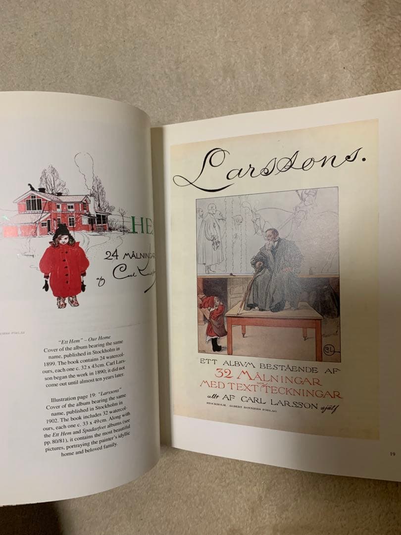 スウェーデンの画家　Carl Larsson アートブック　カールラーソン　画集