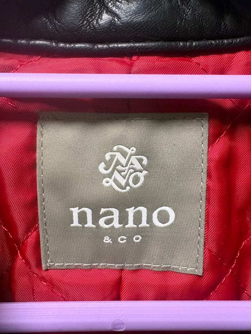 ナノユニバース　レザージャケット　メンズ　M