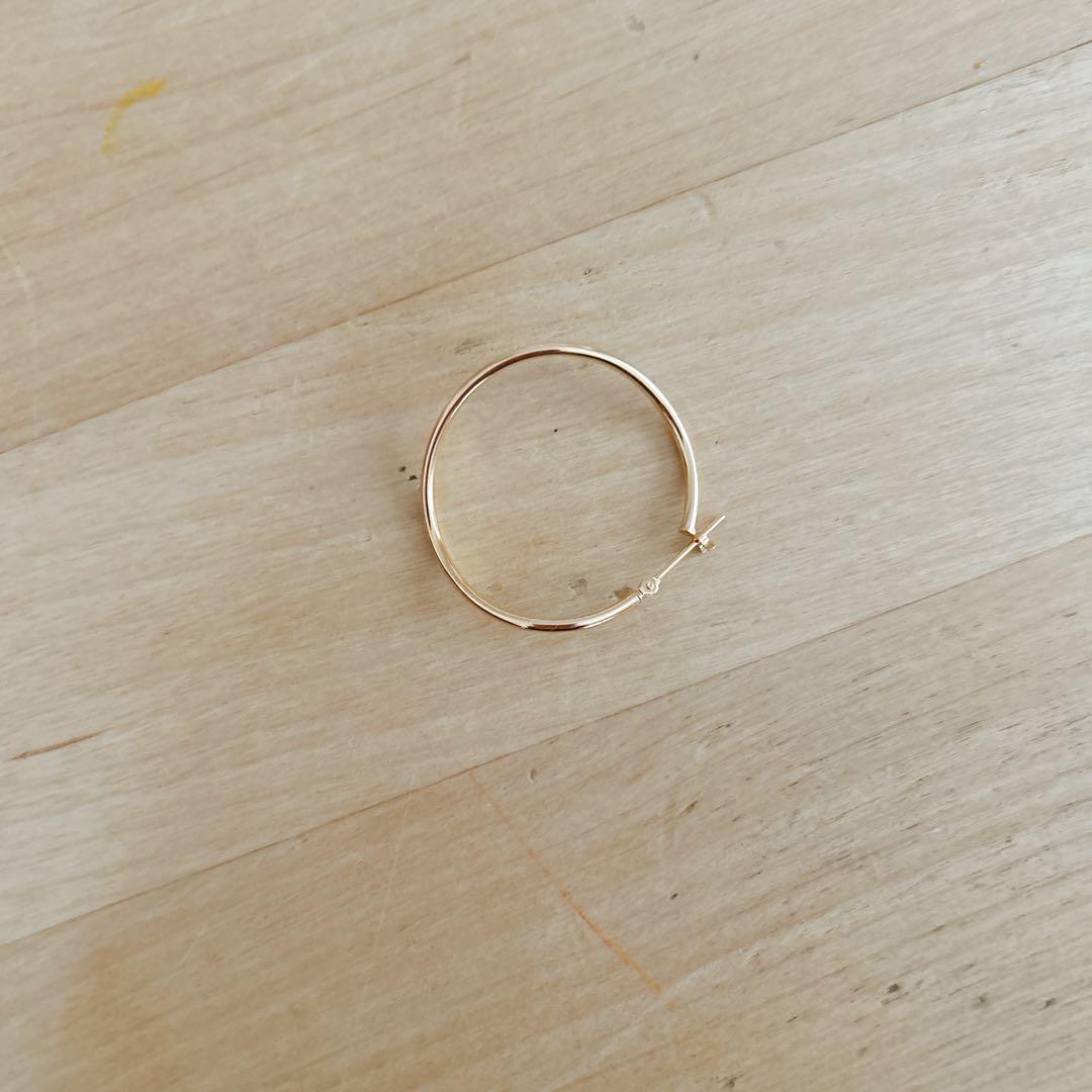 フェスタリア　フープピアス　片耳　3cm 10k