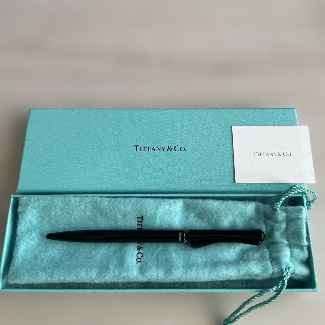 新品　Tiffany & Co. ブラックボールペン ギフトボックス付き