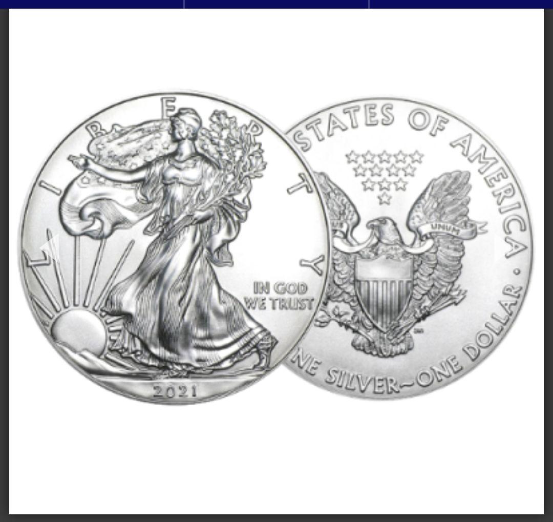 ３枚セット 2021年製アメリカン・イーグル銀貨 1オンス純銀製