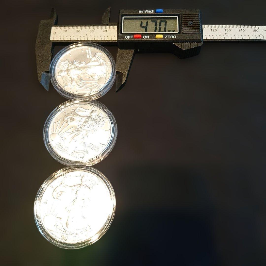 ３枚セット 2021年製アメリカン・イーグル銀貨 1オンス純銀製