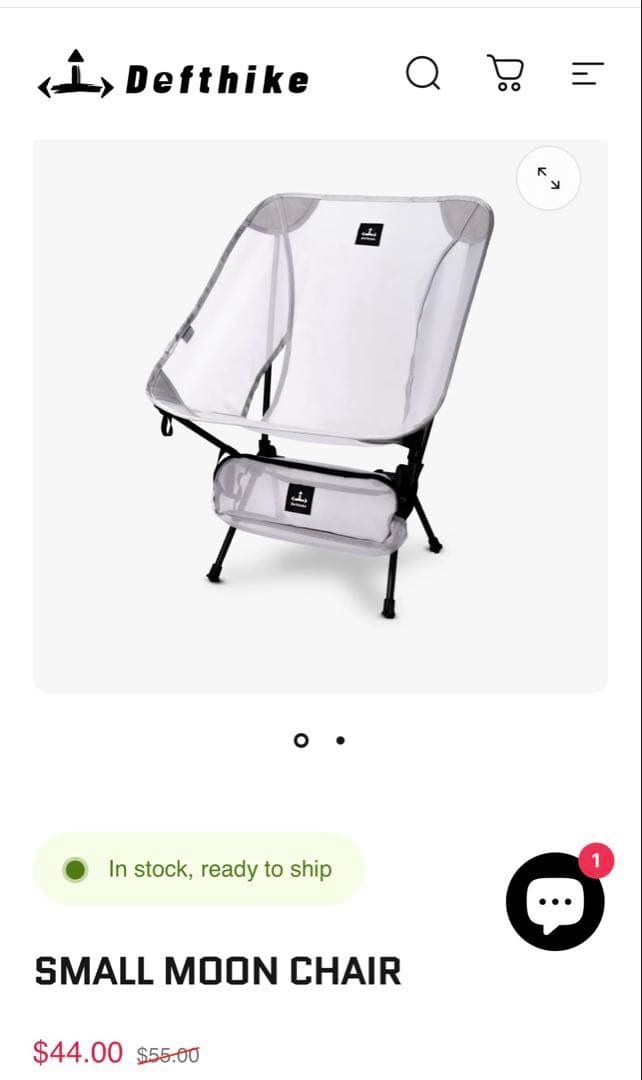 Defthike キャンプ用軽量椅子　2点セット