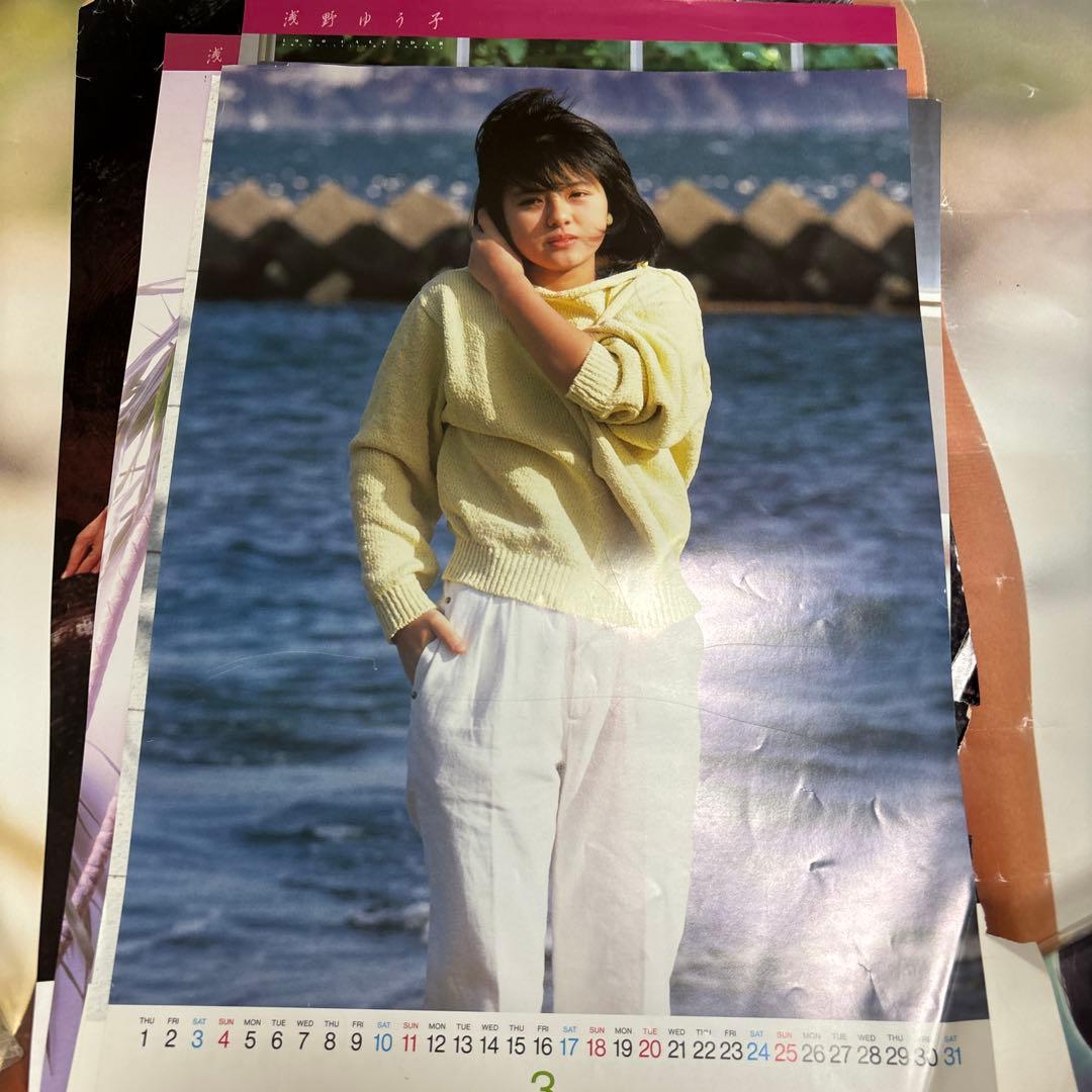 1989年 松岡知重 カレンダー 浅野ゆうこ 薬師丸ひろ子 まとめ売り