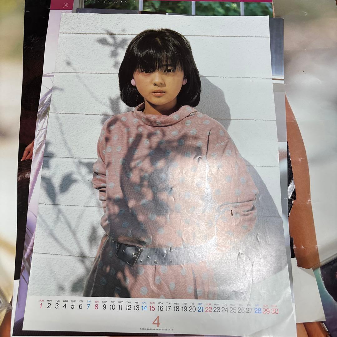 1989年 松岡知重 カレンダー 浅野ゆうこ 薬師丸ひろ子 まとめ売り