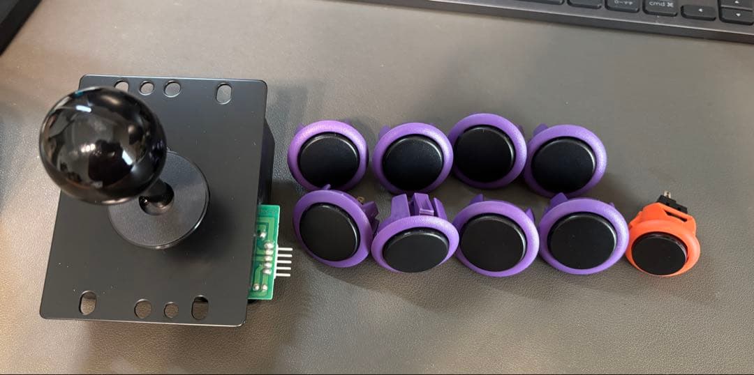 スト6 ファイティングスティックα デフォルトレバー　デフォルトボタン×9