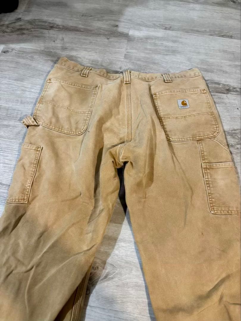 【USA生地/メキシコ製】14年製 カーハート ダブルニー W38相当 茶394