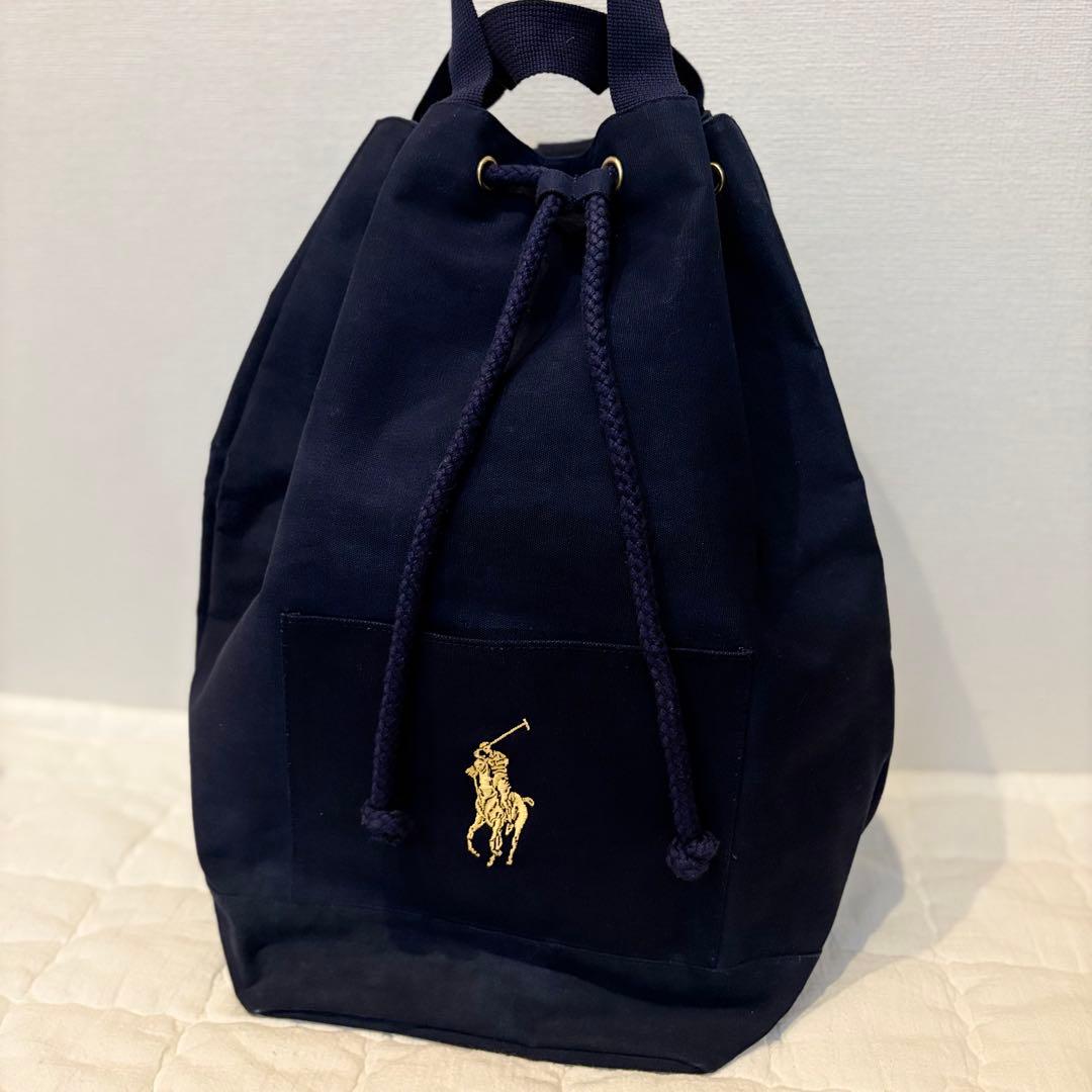 【美品】POLO ポロラルフローレン リュック　ワンショルダー ネイビー 大容量