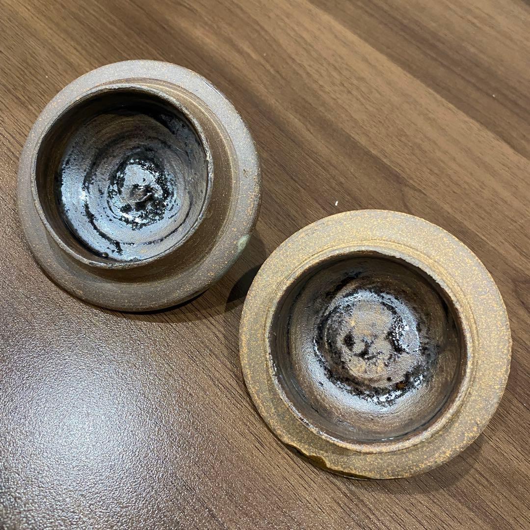 【新品未使用】琉球陶器 壺屋焼 赤絵魚紋　湯呑み/小橋川清正銘 沖縄那覇市
