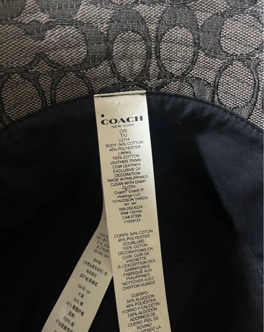 COACH バケットハット ロゴパターン OS