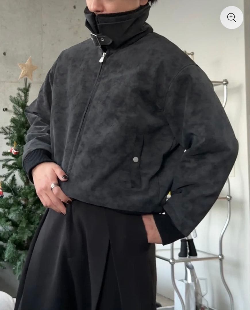 ダークグレー スエード風ジャケット
