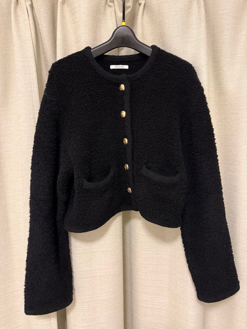 ジャケット・アウター EIMY ISTOIRE TEDDY KNIT JACKET
