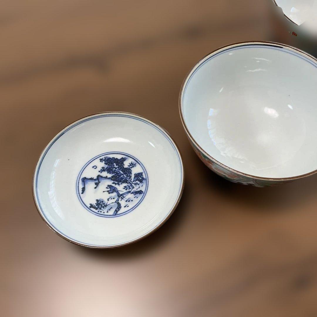 加藤雲泉　雲泉窯　蓋茶碗　2客　清水焼