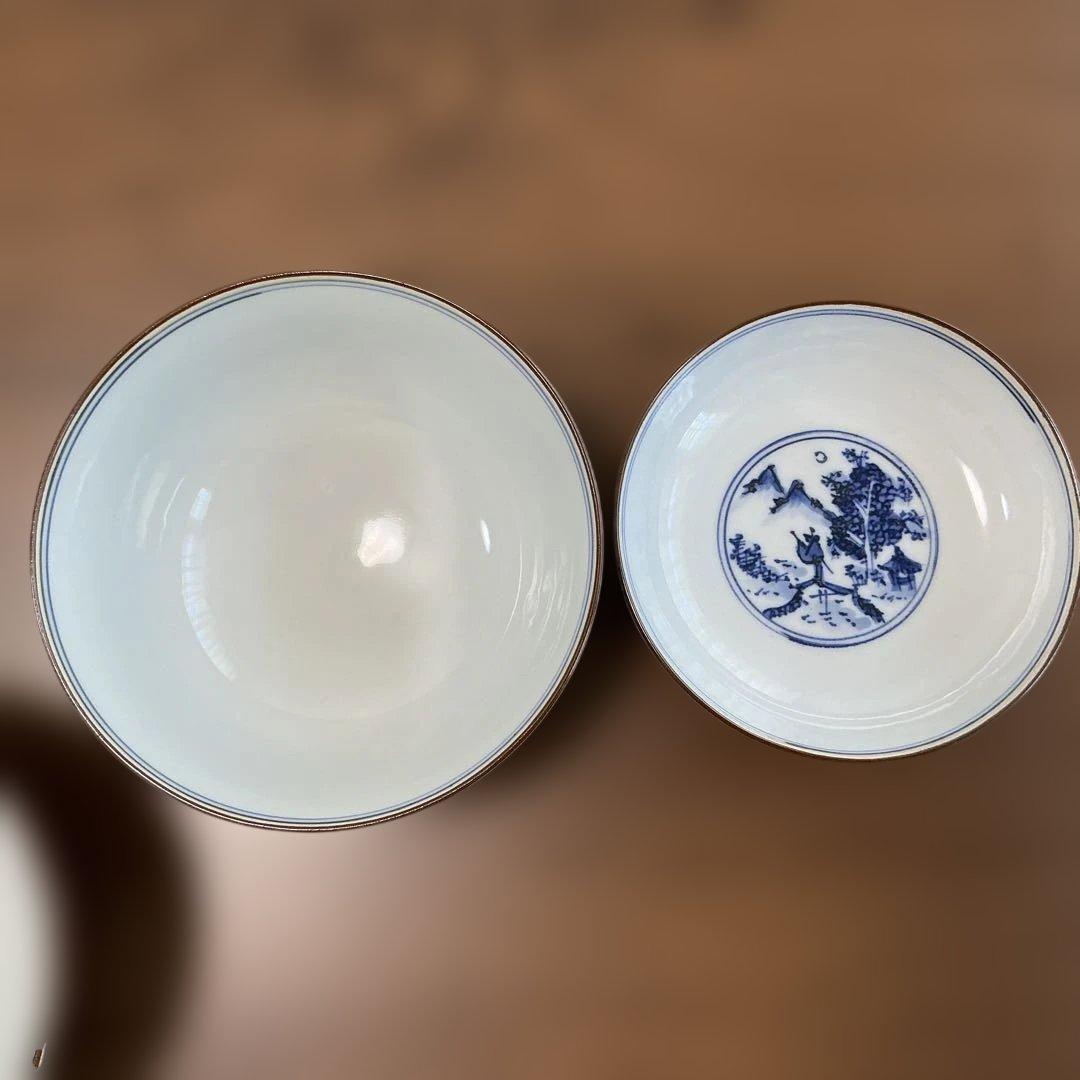 加藤雲泉　雲泉窯　蓋茶碗　2客　清水焼