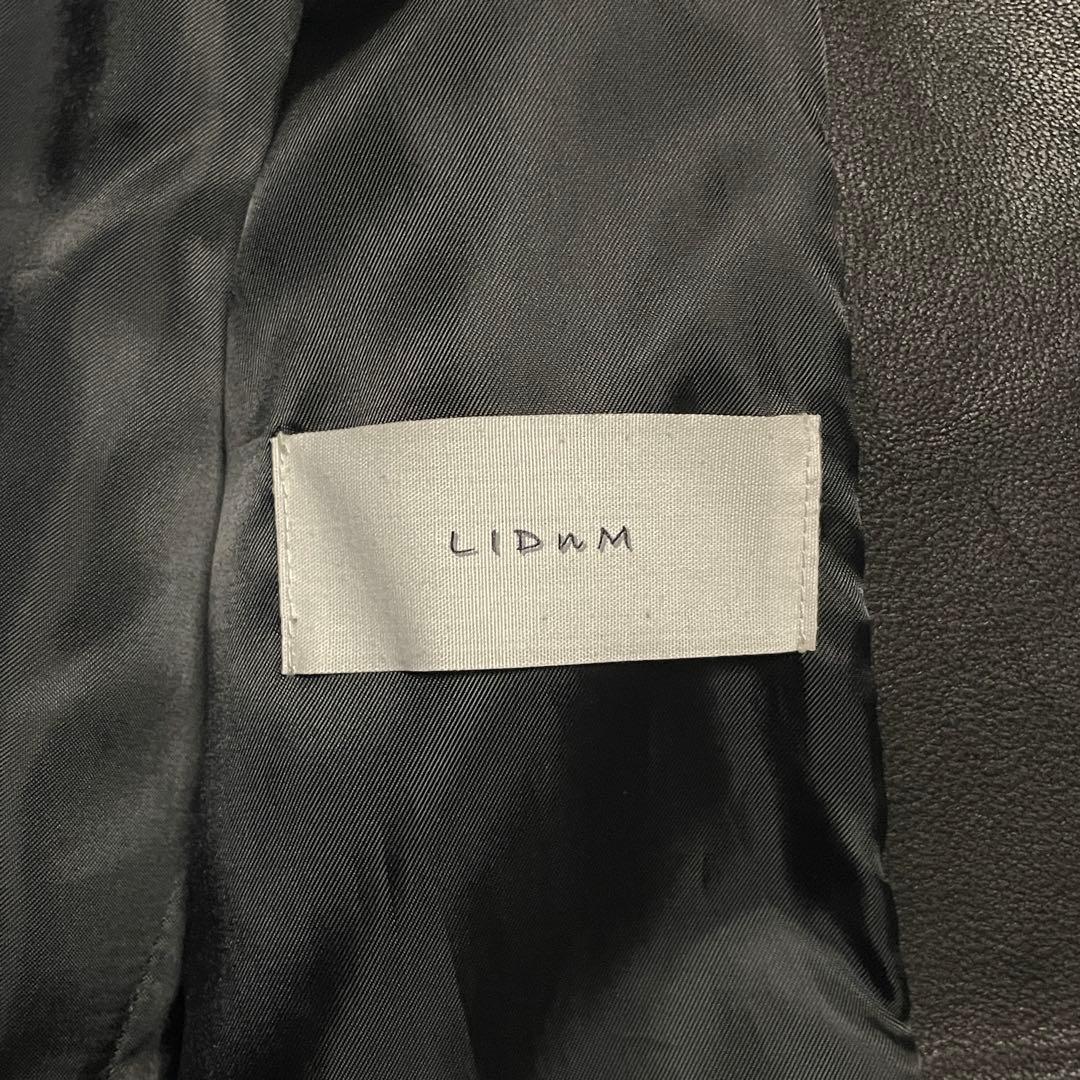 【美品】LIDNM Lamb leather シングルライダースジャケット