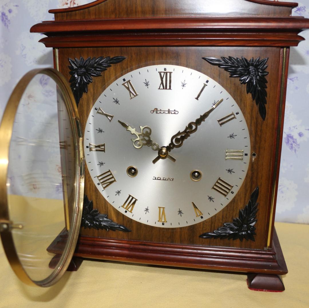 可動品 AICHI アイチ 愛知時計 置時計 30day テンプ式　キンコン打ち