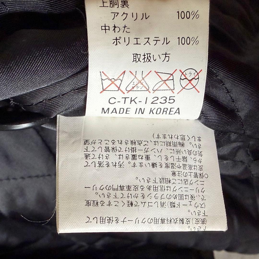 3L 高級 肉厚 羊革 ラムレザー カーコート 黒 中綿 本革