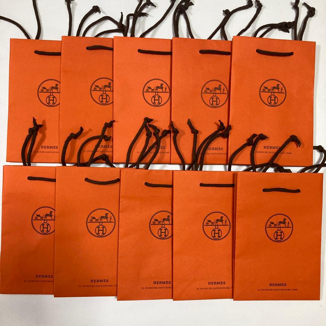 HERMES　ショップ袋　紙袋　ショッパー　50枚　ミニサイズ　小サイズ