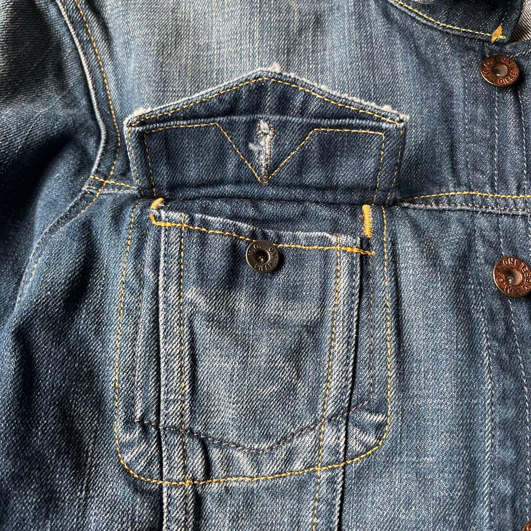 DIESEL ディーゼル デニムジャケット Gジャン ダメージ加工 短丈 M