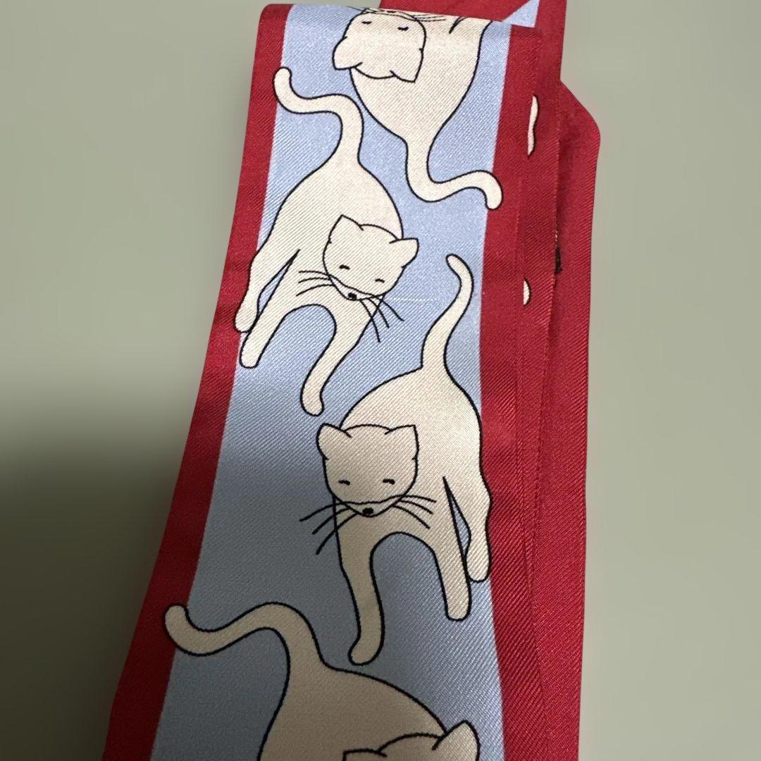 miumiu ミュウミュウ スカーフ 猫柄 シルクスカーフ 数量限定品