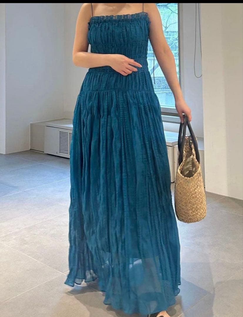 ワッシャーシャーリングキャミワンピース