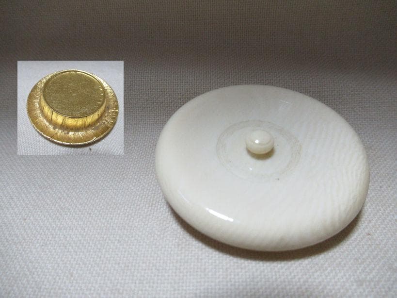 膳所焼　陽炎園造　大江写　茶入　共箱