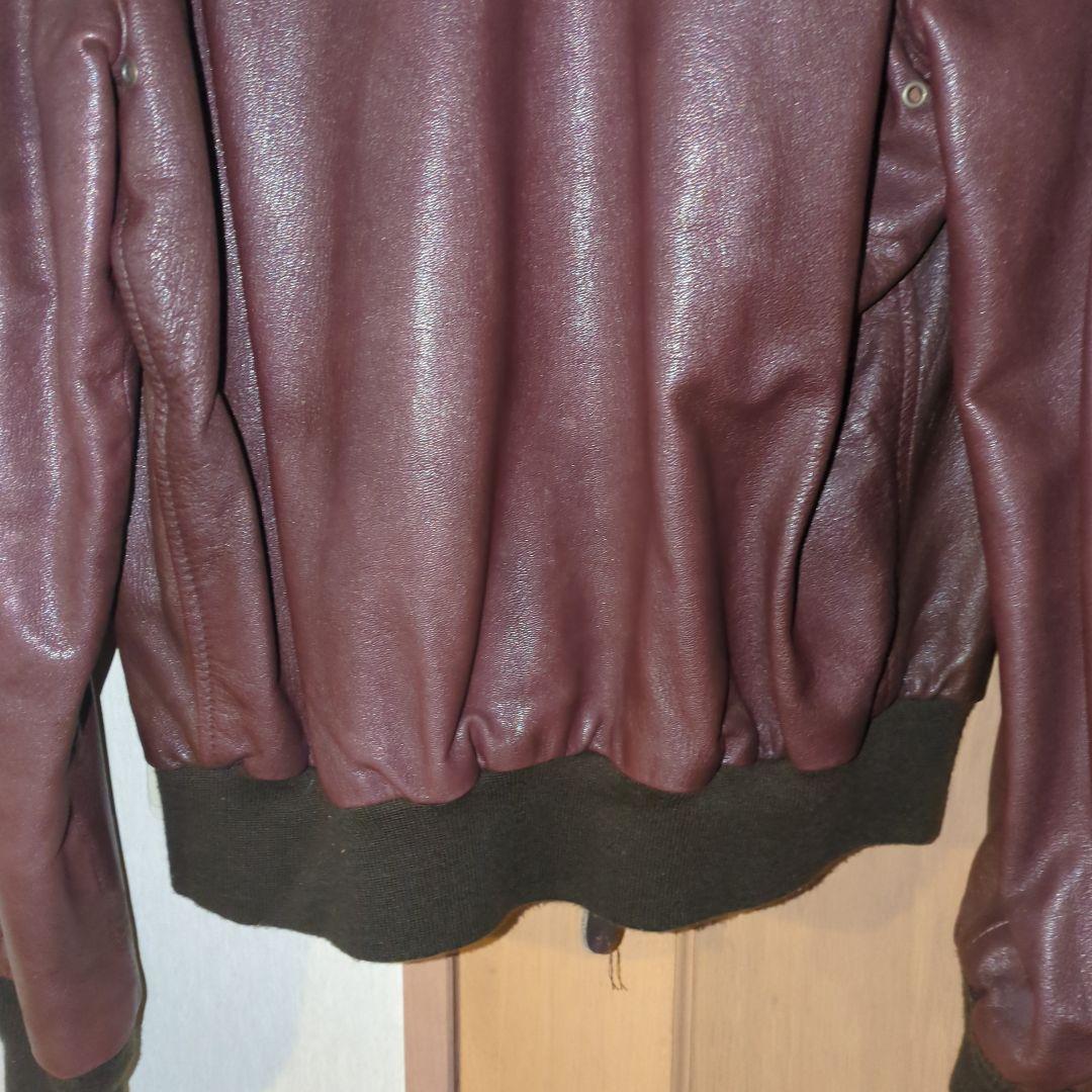 AVIREX TYPE A-2 ブラウンレザージャケット 40 L