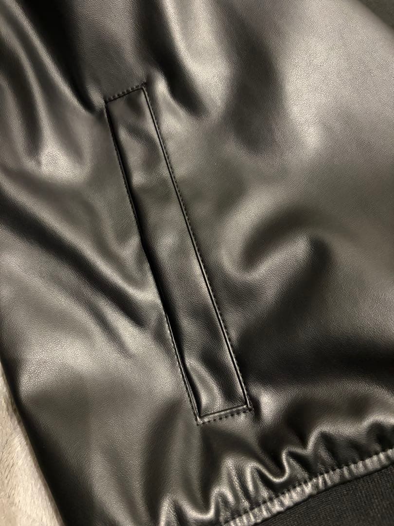 ZARA フェイクレザー ボンバージャケット size XL