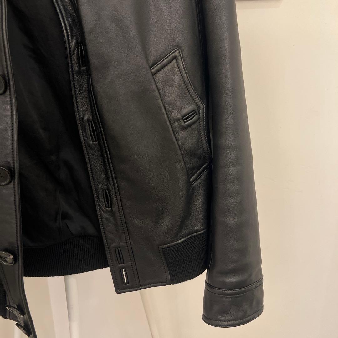 SAINT LAURENTメンズブラックレザージャケット アウター