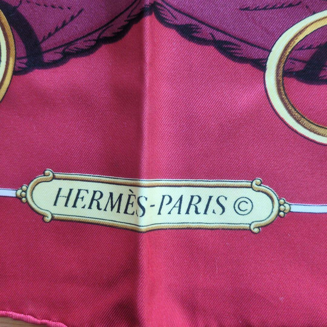 HERMES シルクスカーフ 赤