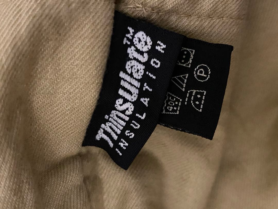 90s Eddie Bauer ワーク カバーオール レザー ジャケット