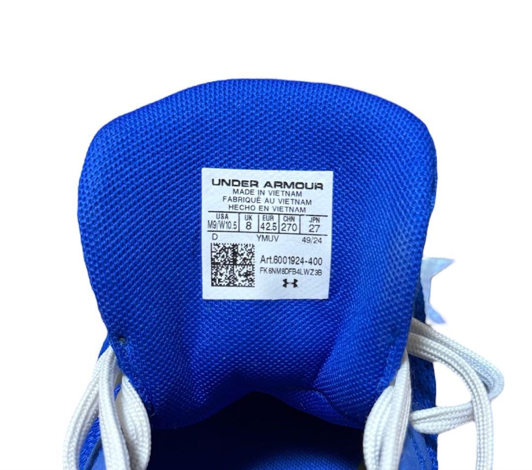 UNDER ARMOUR バスケットボールシューズ 27cm ブルー　fox 1