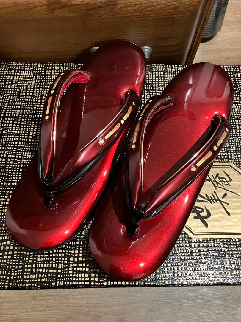 和装/成人式　バッグと草履　赤　世美庵