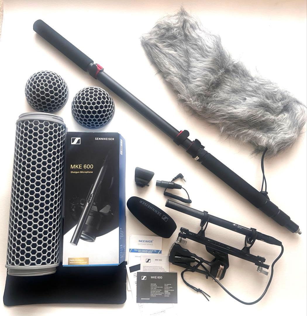 【美品】SENNHEISER MKE 600 マイクセット フード、アーム付