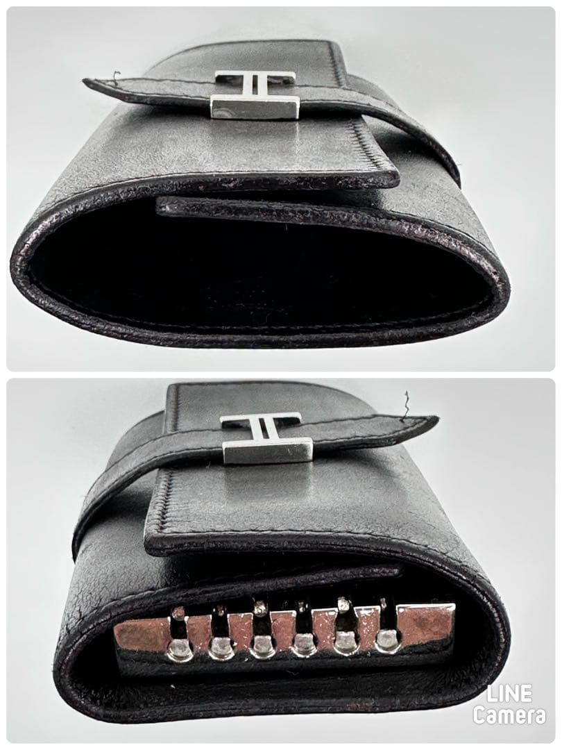 HERMES ベアン 6連キーケース　Hシルバー金具　(329-930)