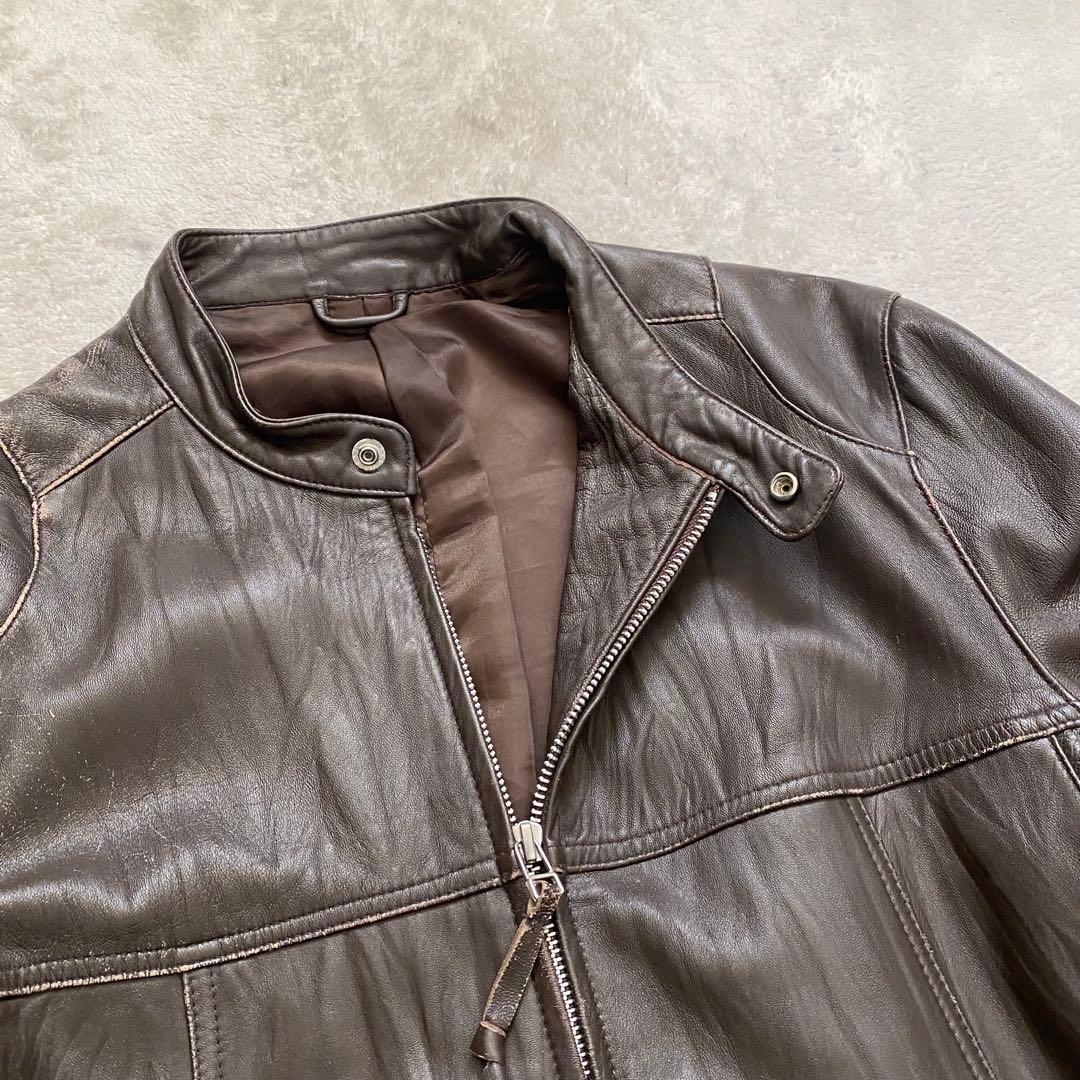 【OLD UNIQLO】00s Seep Lether Jacket