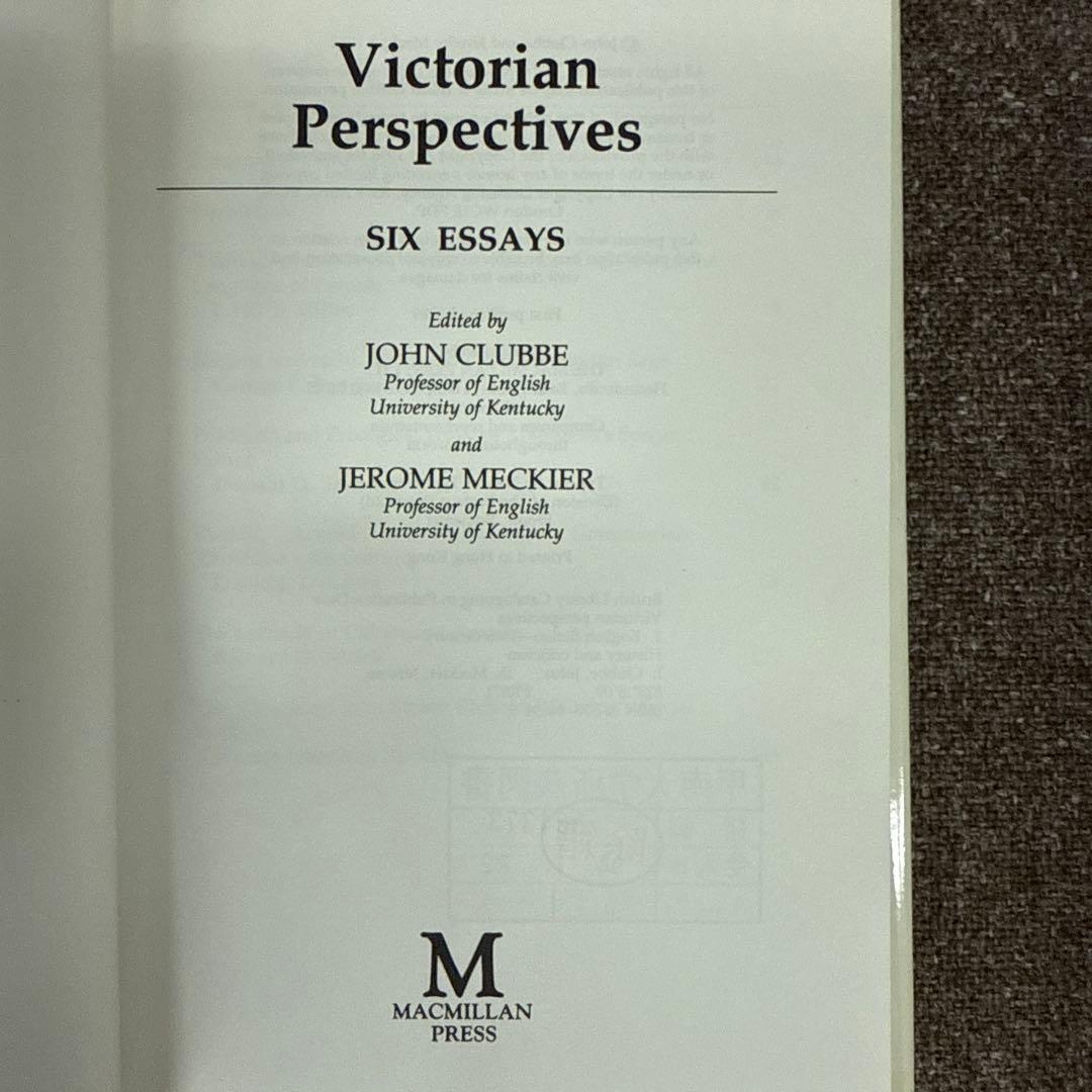 洋書 Victorian Perspectives: Six Essays