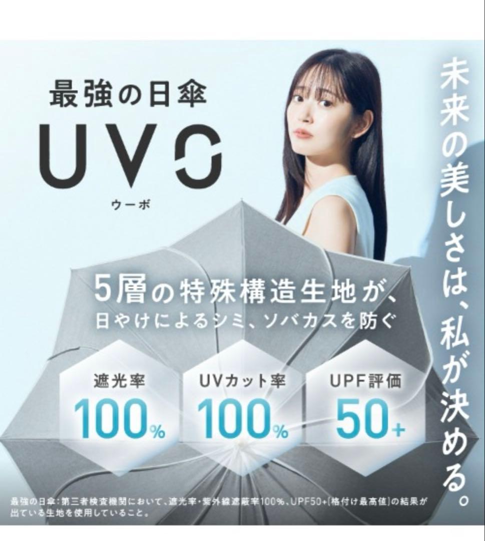 【新品未開封】完全遮光UVO 2段折り ベージュ