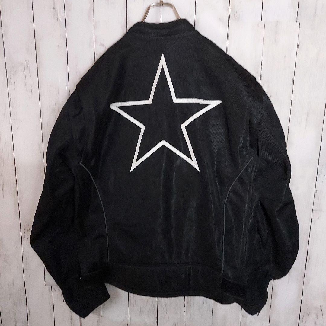 【VINSON】希少 バンソン メッシュバイカージャケット 3XL 黒